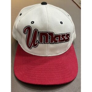 Vintage UMass Minutemen Starter‎ Snapback Hat Rare 90s Basketball NCAA Spellout